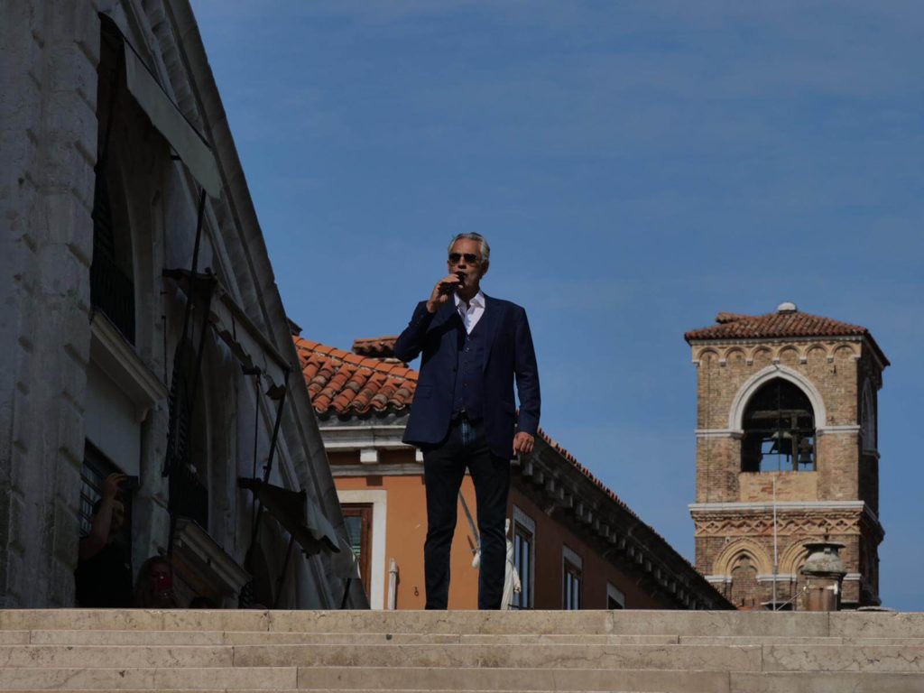 Bocelli restauro ponte rialto venezia